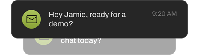 Pop up Message