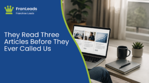 Franchise buyer researching before making contact.