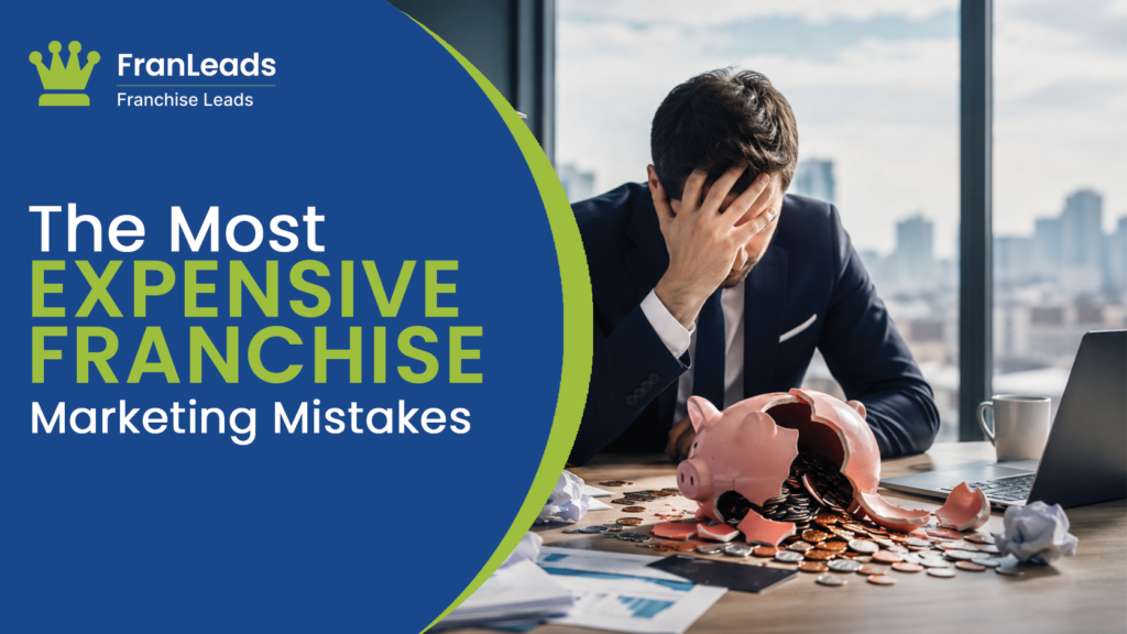 Illustration of franchise marketing budget leaking through common mistakes.